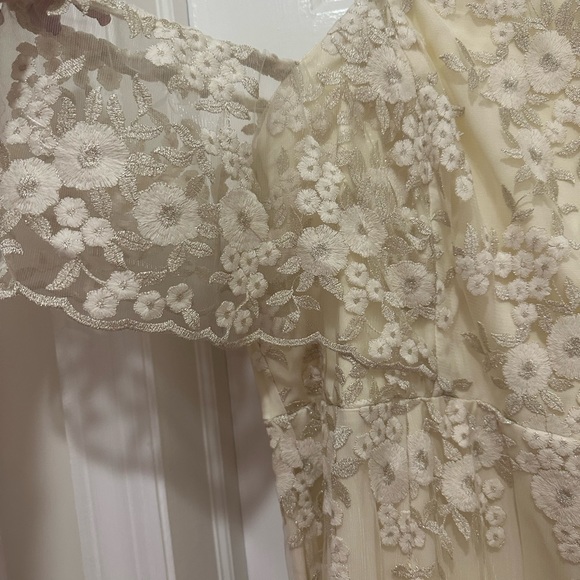 ASOS DESIGN Curve Floral Lace Bandeau Maxi Wedding Dress size 22 NWT - Picture 10 of 10